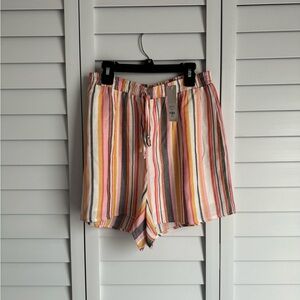Striped Tie Shorts